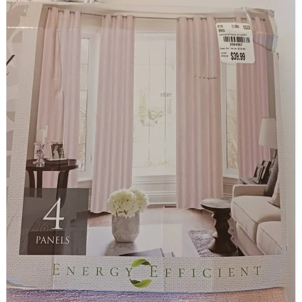 Room Darkening Window Curtains NWT 38x84‎ panels energy efficient Lakewood Home
